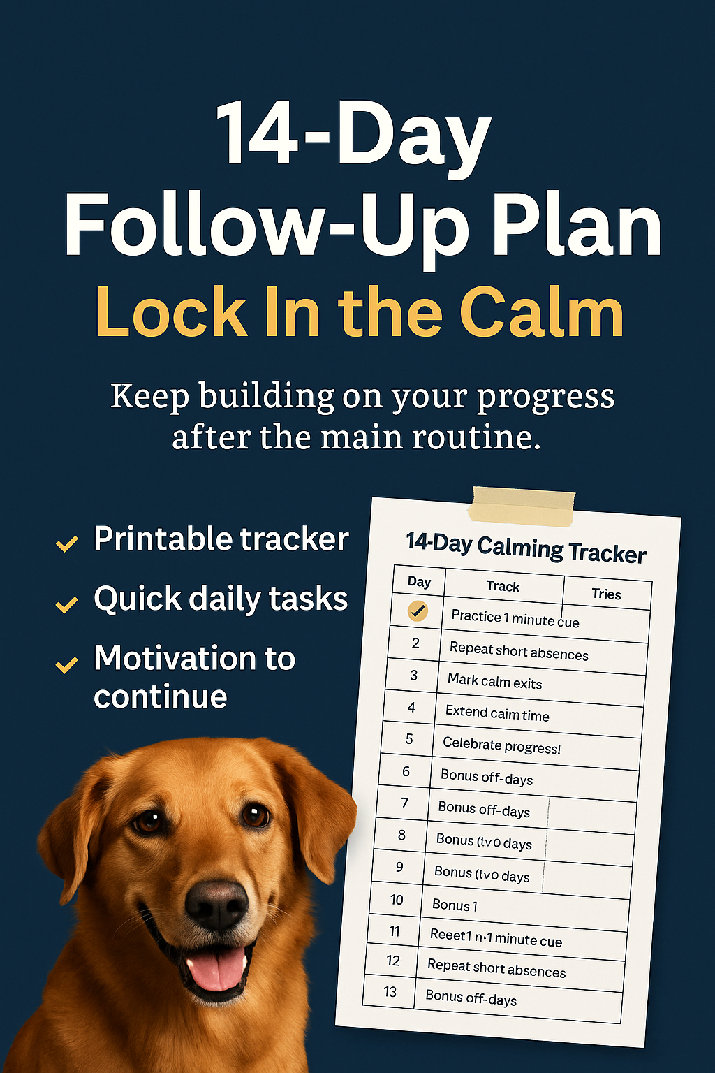 14-Day Follow-Up Plan: Lock In the Calm